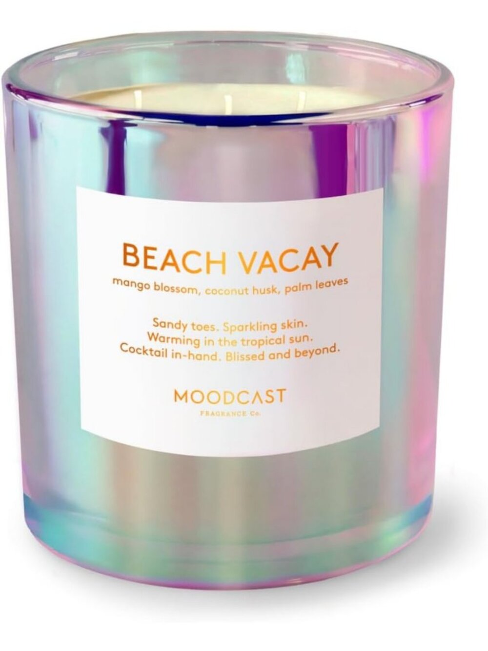Large Aesthetic 3-Wick Scented Candle - Mango Blossom & Coconut, Vegan, 100-Hour